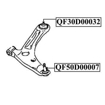 Сайлентблок задний переднего рычага <b>QUATTRO FRENI QF30D00032</b>-1