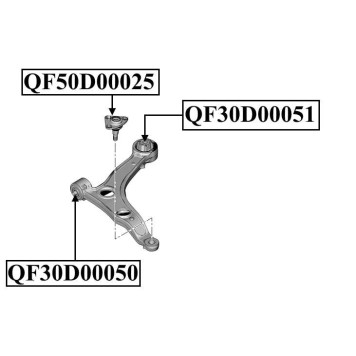 Сайлентблок передний переднего рычага <b>QUATTRO FRENI QF30D00050</b>-1