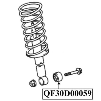 Сайлентблок переднего амортизатора <b>QUATTRO FRENI QF30D00059</b>-2