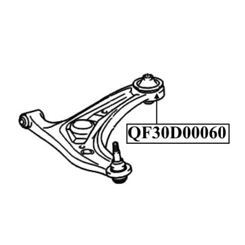 Сайлентблок задний переднего нижнего рычага <b>QUATTRO FRENI QF30D00060</b>-1