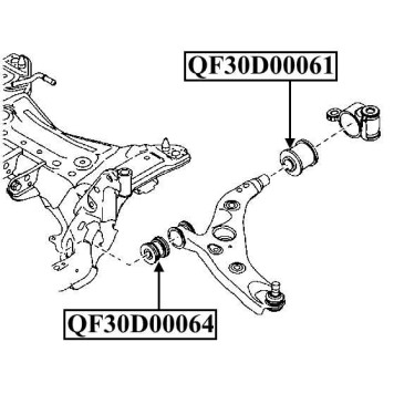 Сайлентблок передний переднего рычага <b>QUATTRO FRENI QF30D00064</b>-1