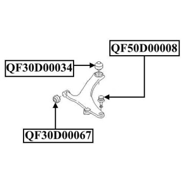 Сайлентблок передний переднего рычага <b>QUATTRO FRENI QF30D00067</b>-1