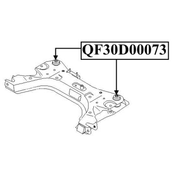 Сайлентблок подрамника задний <b>QUATTRO FRENI QF30D00073</b>-1