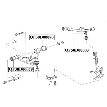 Сайленблок переднего нижнего рычага <b>QUATTRO FRENI QF30D00079</b>-1
