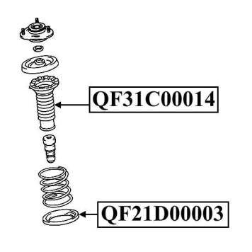 Пыльник переднего амортизатора <b>QUATTRO FRENI QF31C00014</b>-1