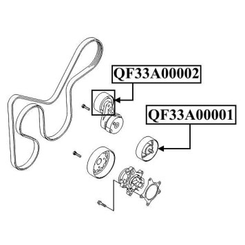 Ролик натяжителя ремня приводного <b>QUATTRO FRENI QF33A00002</b>-1