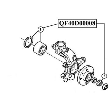 Подшипник передней ступицы комплект <b>QUATTRO FRENI QF40D00008</b>-2