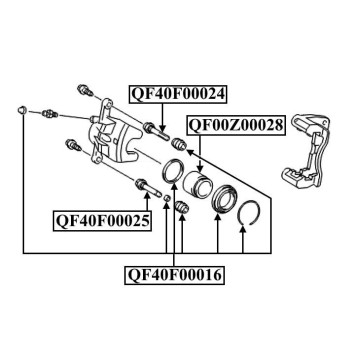 Направляющая тормозного суппорта <b>QUATTRO FRENI QF40F00025</b>-2