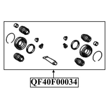 Ремкомплект суппорта тормозного переднего <b>QUATTRO FRENI QF40F00034</b>-1