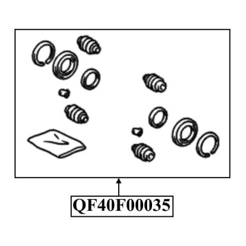 Ремкомплект суппорта тормозного переднего <b>QUATTRO FRENI QF40F00035</b>-1