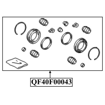 Ремкомплект суппорта тормозного переднего <b>QUATTRO FRENI QF40F00043</b>-1