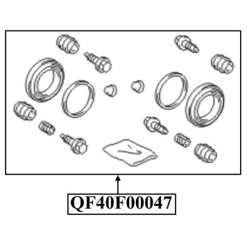 Ремкомплект суппорта тормозного переднего <b>QUATTRO FRENI QF40F00047</b>