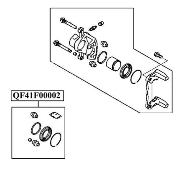 Ремонтный комплект заднего суппорта <b>QUATTRO FRENI QF41F00002</b>-1