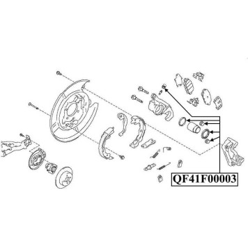 Ремонтный комплект заднего суппорта <b>QUATTRO FRENI QF41F00003</b>-1