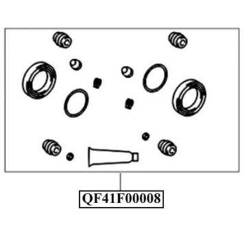 Ремкомплект тормозного суппорта RR AVENSIS 03 <b>QUATTRO FRENI QF41F00008</b>-1