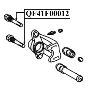 Втулка направляющая суппорта тормозного <b>QUATTRO FRENI QF41F00012</b>-2