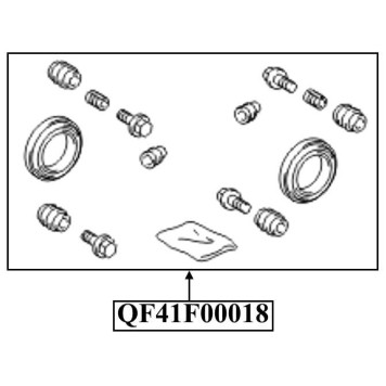 Ремкомплект суппорта тормозного заднего <b>QUATTRO FRENI QF41F00018</b>-1