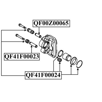 Ремкомплект суппорта тормозного заднего <b>QUATTRO FRENI QF41F00024</b>-1