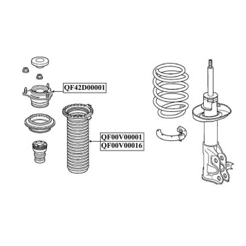 _опора переднего амортизатора <b>QUATTRO FRENI QF42D00001</b>-2