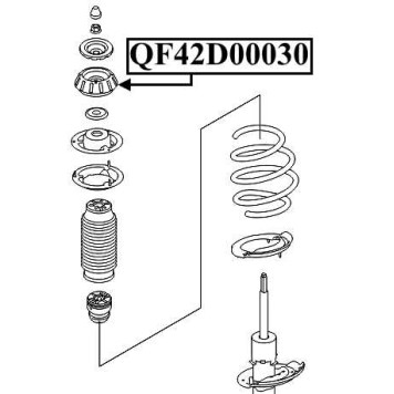 Опора амортизатора передняя <b>QUATTRO FRENI QF42D00030</b>-1