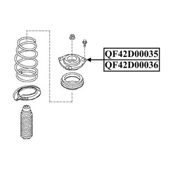 Опора переднего амортизатора правая <b>QUATTRO FRENI QF42D00036</b>-1