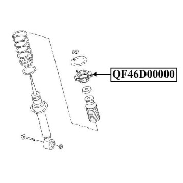 Опора заднего амортизатора в сборе <b>QUATTRO FRENI QF46D00000</b>