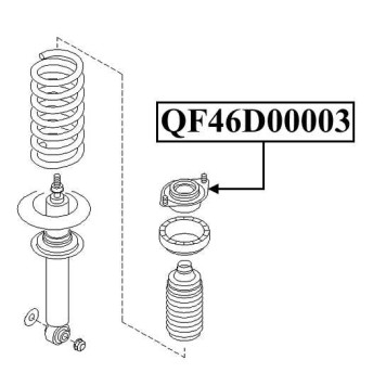 Опора заднего амортизатора <b>QUATTRO FRENI QF46D00003</b>-1