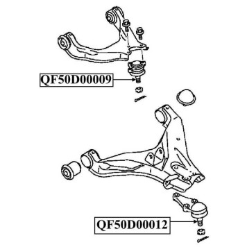 Опора шаровая переднего верхнего рычага <b>QUATTRO FRENI QF50D00009</b>-2