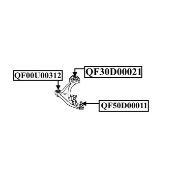 Опора шаровая переднего нижнего рычага <b>QUATTRO FRENI QF50D00011</b>-1