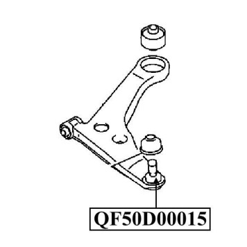 Опора шаровая переднего нижнего рычага <b>QUATTRO FRENI QF50D00015</b>-1