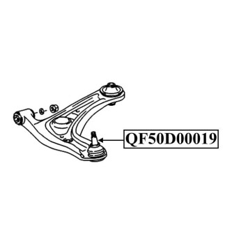 Опора шаровая нижнего рычага FR <b>QUATTRO FRENI QF50D00019</b>-1