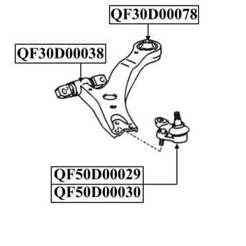 Опора шаровая нижняя левая <b>QUATTRO FRENI QF50D00029</b>-2
