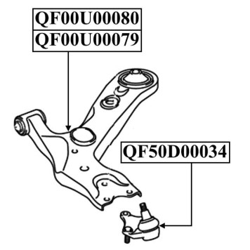Опора шаровая <b>QUATTRO FRENI QF50D00034</b>-2