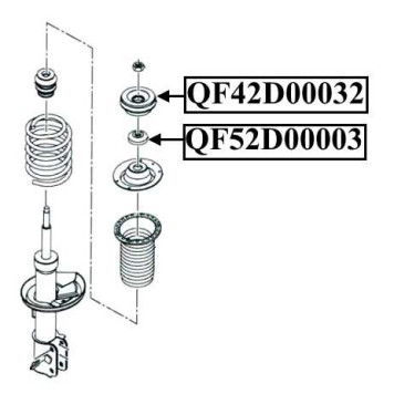 Подшипник опоры переднего амортизатора <b>QUATTRO FRENI QF52D00003</b>-2