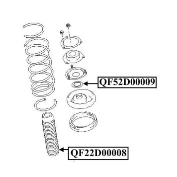 Подшипник опоры переднего амортизатора <b>QUATTRO FRENI QF52D00009</b>-2