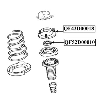 Подшипник опоры переднего амортизатора, <b>QUATTRO FRENI QF52D00010</b>
