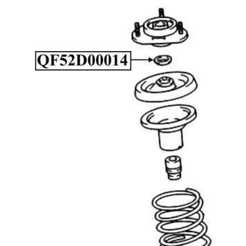 Шайба опорного подшипника <b>QUATTRO FRENI QF52D00014</b>-1