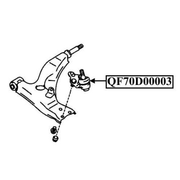 Пыльник опоры шаровой нижнего рычага <b>QUATTRO FRENI QF70D00003</b>-1