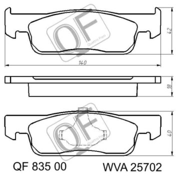 Колодки тормозные FR RENAULT LOGAN II SANDERO II <b>QUATTRO FRENI QF83500</b>-2