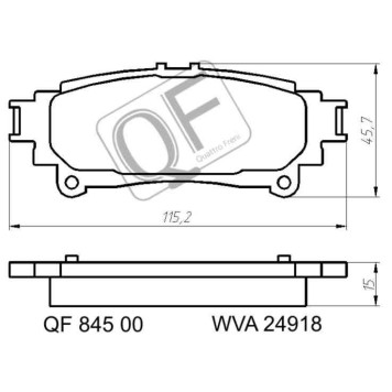 Тормозные колодки RR LEXUS RX350 450 08 <b>QUATTRO FRENI QF84500</b>-2