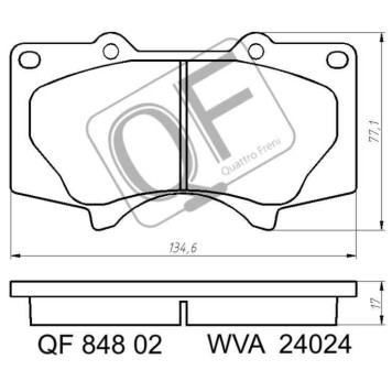 Колодки тормозные <b>QUATTRO FRENI QF84802</b>-2