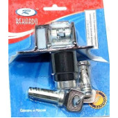 Замок багажника ВАЗ 2108, 2109 в сборе с личинками в БЛУ (черный хром) <b>Рекардо RR13018</b>