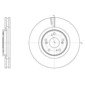Диск тормозной передний Honda Accord 2. <b>REMSA 61607.10</b>