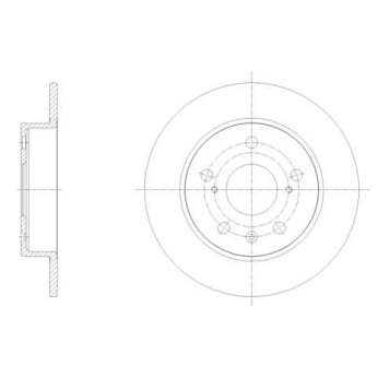 Диск торм. задн. .[259x9] 5 отв. 6166600 <b>REMSA 61666.00</b>