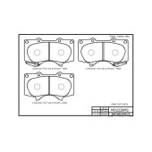 Колодка тормозная дисковая передняя TOYOTA LAND сRUISER 01/03- (в комл. противошумная пластина, смазка, датчик износа) <b>RIXOS MD2228MS</b>