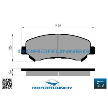 Колодки тормозные передние <b>ROADRUNNER RR-21808-SPD</b>-2