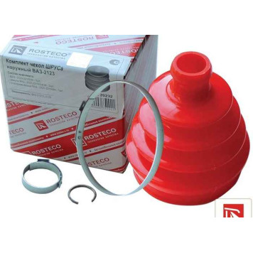 Пыльник ШРУС ВАЗ 2123 Нива Шевроле наружный (+ 2 хомута, кольцо ШРУС) полиуретан <b>ROSTECO 20232</b> (2123-2215030/34/36)