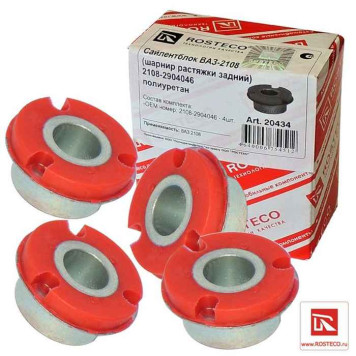 Сайлентблок ВАЗ 2108 растяжки ромашка (4шт) полиуретан <b>ROSTECO 20434</b>