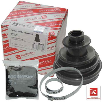 Пыльник шруса Renault Logan, Duster, Sandero наружный (смазка+2 хомута) 6001547699 <b>ROSTECO 20683</b>
