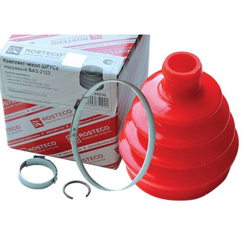 Пыльник шруса ВАЗ 2123 наружный (+ 2 хомута, кольцо шруса) полиуретан <b>ROSTECO 2123-2215030/34/36</b>